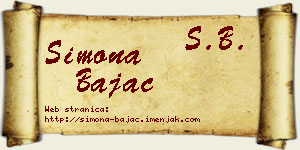 Simona Bajac vizit kartica